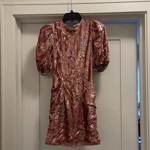Perfect NYE dress - Metallic Pink size S - Rotate Birger Christensen
